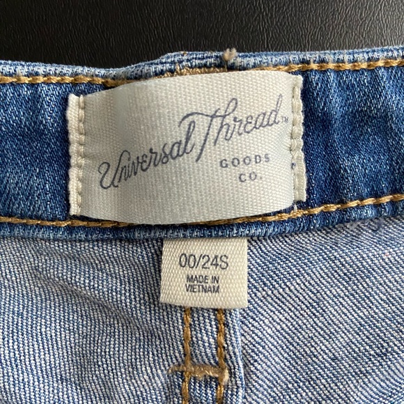 NWOT Universal Thread High-Rise Slim Straight Fit Cropped Jeans 00 Short - Picture 6 of 6